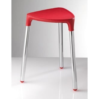 Red Faux Leather Stool Gedy 2172-E6
